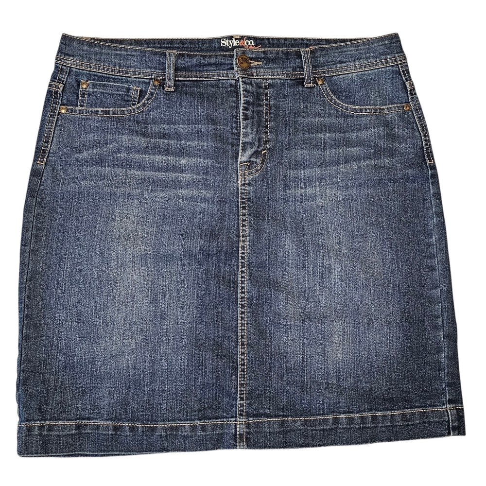 Style & Co. Denim Mini Skirt Womens Size 12